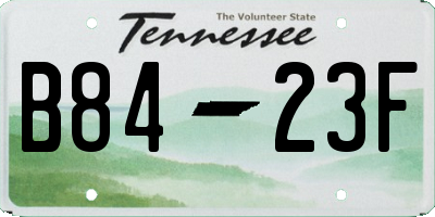 TN license plate B8423F
