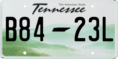 TN license plate B8423L