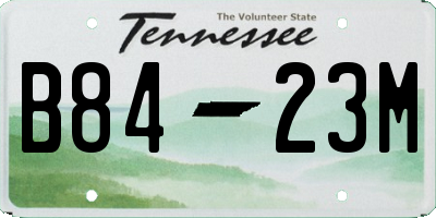 TN license plate B8423M