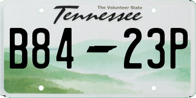 TN license plate B8423P
