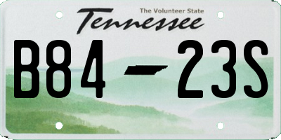 TN license plate B8423S