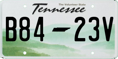 TN license plate B8423V