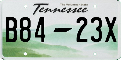TN license plate B8423X