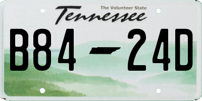 TN license plate B8424D