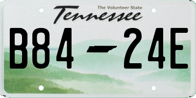 TN license plate B8424E