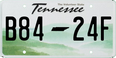 TN license plate B8424F
