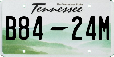 TN license plate B8424M