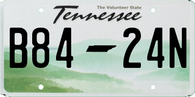 TN license plate B8424N