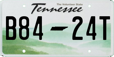 TN license plate B8424T