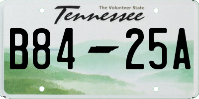 TN license plate B8425A