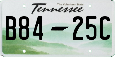 TN license plate B8425C