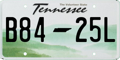 TN license plate B8425L