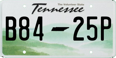 TN license plate B8425P