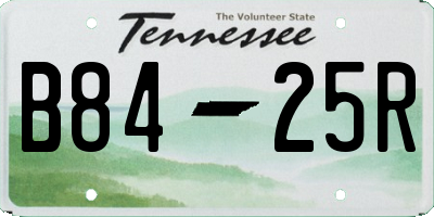 TN license plate B8425R