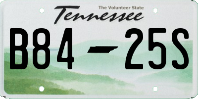 TN license plate B8425S