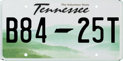 TN license plate B8425T