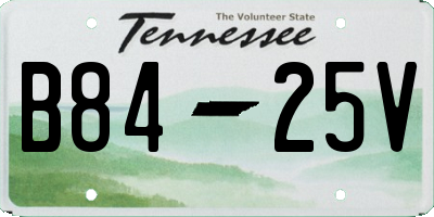 TN license plate B8425V