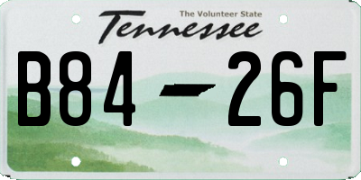 TN license plate B8426F