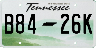 TN license plate B8426K