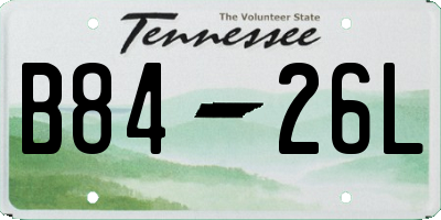 TN license plate B8426L