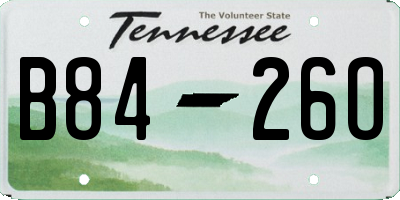 TN license plate B8426O