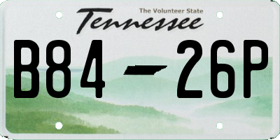 TN license plate B8426P