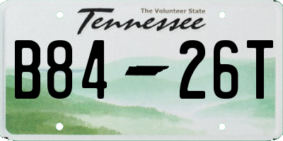 TN license plate B8426T