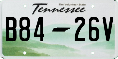 TN license plate B8426V