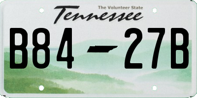 TN license plate B8427B
