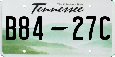 TN license plate B8427C