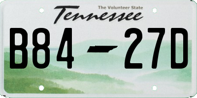 TN license plate B8427D