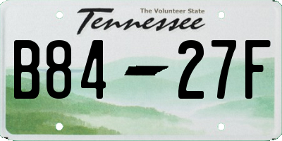 TN license plate B8427F