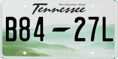 TN license plate B8427L
