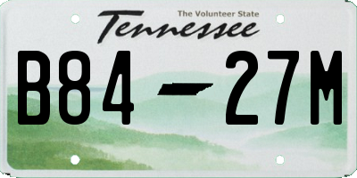 TN license plate B8427M