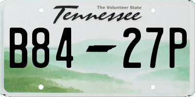 TN license plate B8427P