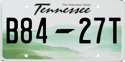 TN license plate B8427T