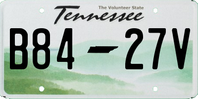 TN license plate B8427V