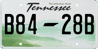 TN license plate B8428B