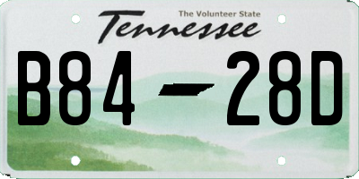 TN license plate B8428D