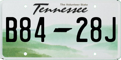 TN license plate B8428J