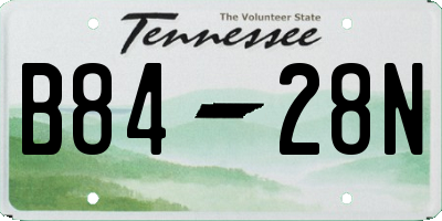 TN license plate B8428N