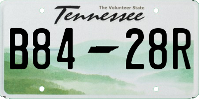 TN license plate B8428R