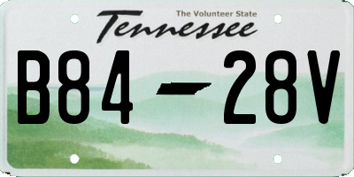 TN license plate B8428V