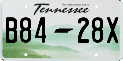 TN license plate B8428X