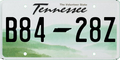 TN license plate B8428Z