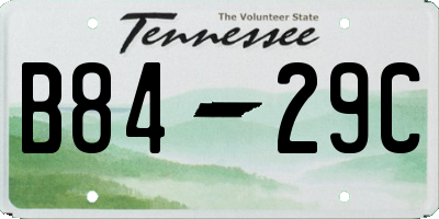 TN license plate B8429C