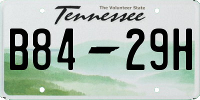 TN license plate B8429H