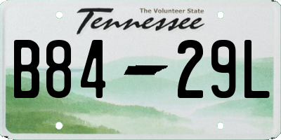 TN license plate B8429L