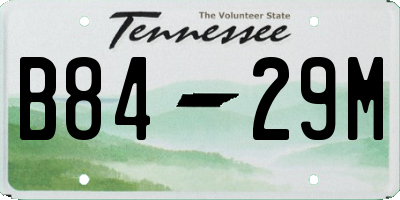 TN license plate B8429M