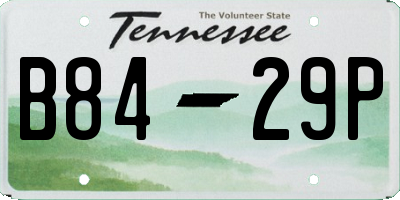 TN license plate B8429P